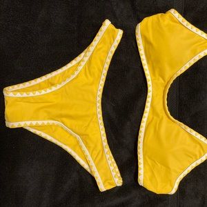 Shein Yellow Bikini Set
